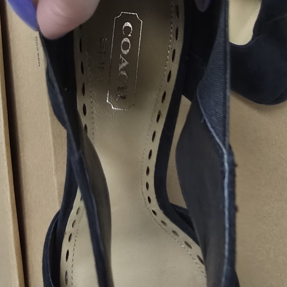 Coach Black Suede Heels - Picture 5 of 12